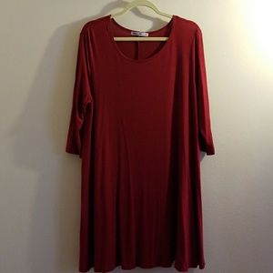 Maroon Knit Swing Dress 🍎XXL